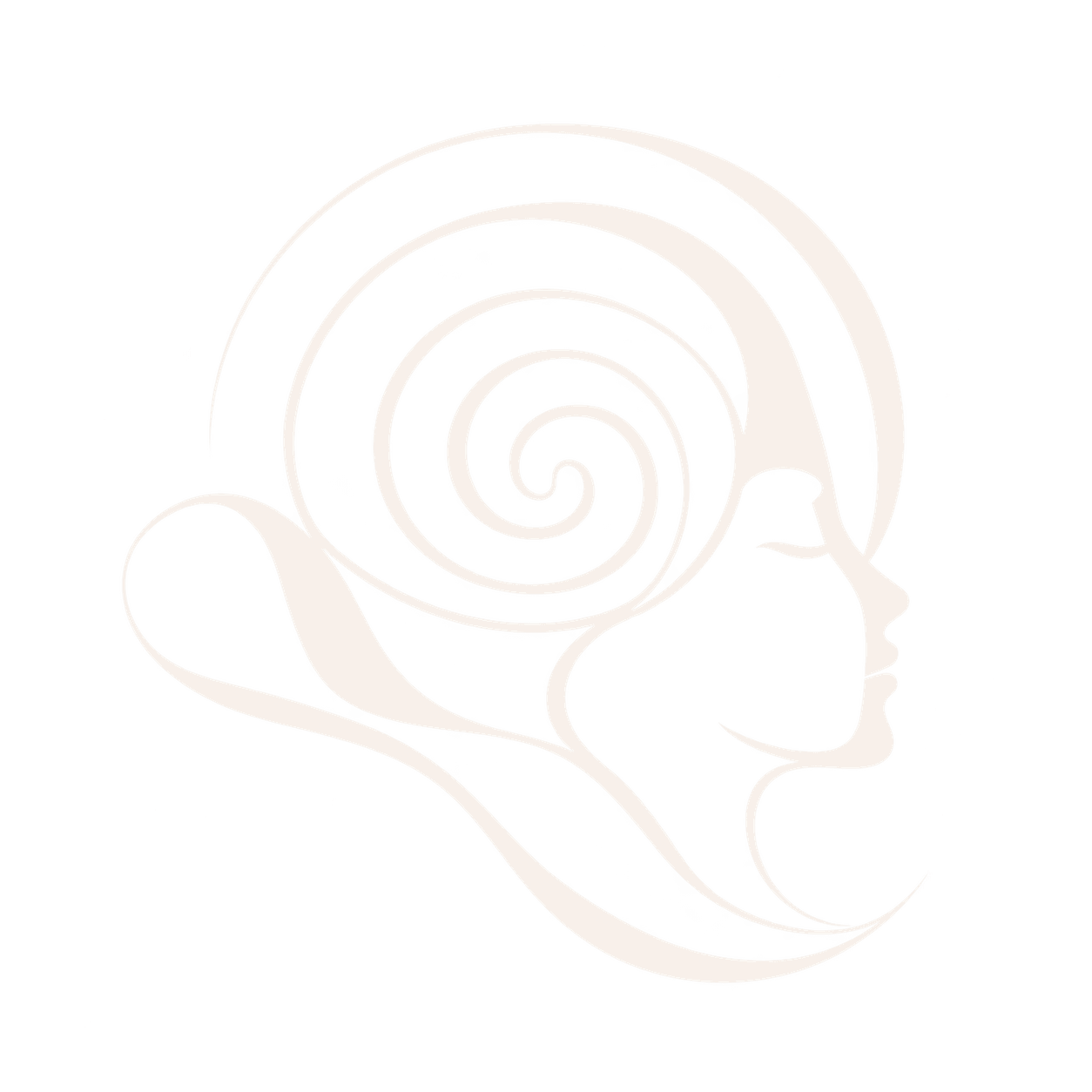 Ilustração de uma cabeça com um espiral representando a mente e a ansiedade.